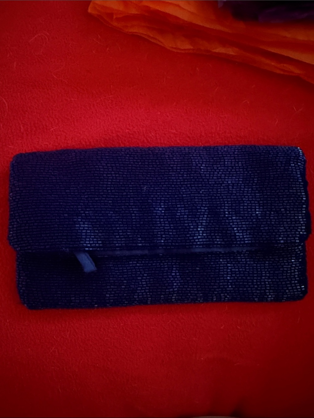 Beaded Navy Evening Clutch Handbag - Women Accessories